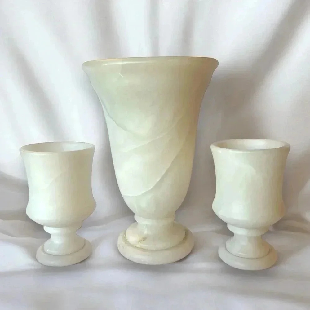 Soapstone Chalice and Goblet Set Made In Spain